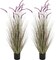 Artificial 5ft 2-Pack Horsetail Reed Grass, 59in Tall Artificial Indoor Outdoor Fake Grass Plant, Home Office Décor Artificial Plants in Pot Faux Plant Greenery, Wedding Decor, Purple